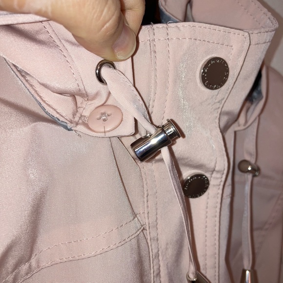NWT NAUTICA Dusty Rose Hooded Belted Water Resistant Raincoat SZ: X-Small - Picture 5 of 11